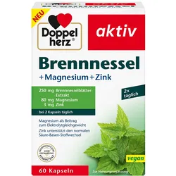 DOPPELHERZ Brennnessel+Magnesium+Zink Kapseln 60 St