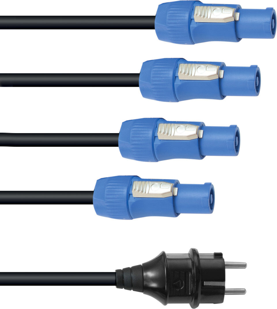 EuroLite P-Con Netzkabel 1-4, 3x2,5mm²