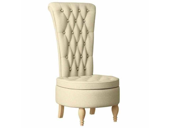 Promo février  CHIC Fauteuil à pantoufle JILL 1 PLACE Crème 56 5x70x110 cm tissu CCC3347