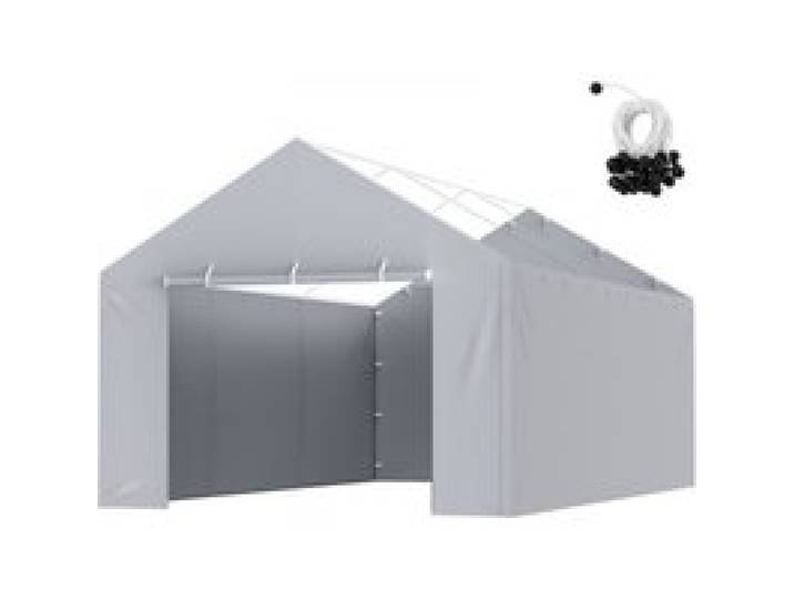 VEVOR Carport-Garagenzelt Seitenwand 610 x 364 cm, Garagenzelt-Unterstandplane, strapazierfähig, wasserdicht und UV-geschützt, grau (Oberteil und Rahmen nicht im Lieferumfang enthalten)