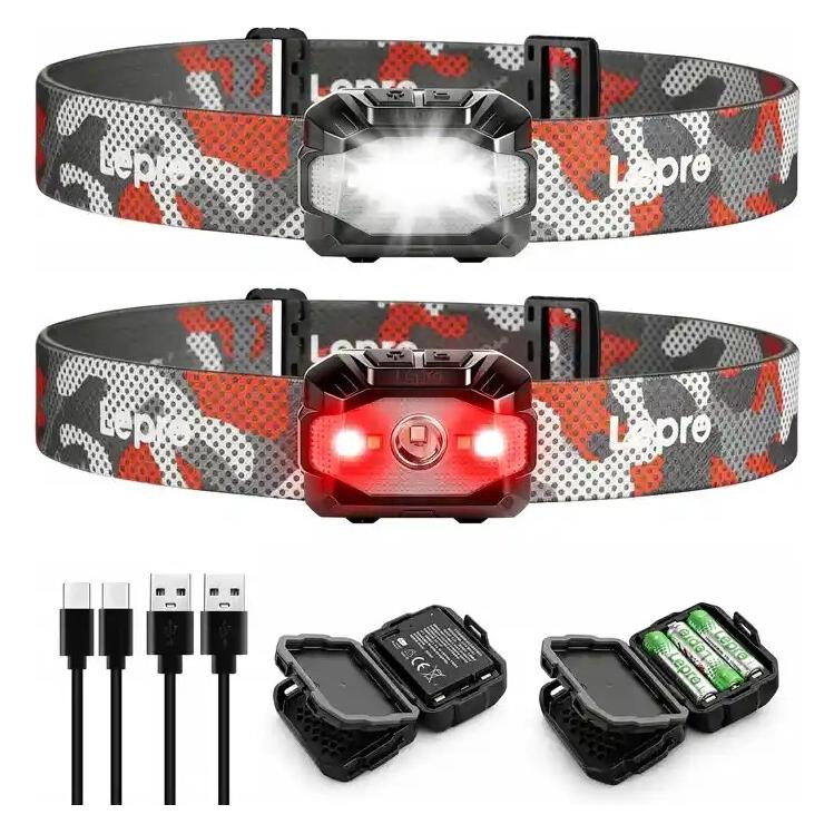 Togo LEPRO 320023-2 USB-Stirnlampe, 2er-Pack (300 lm) (320023-2)