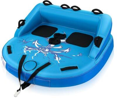Costway 2 Person Water Sport Inflatable Towable Tubes for Boating-Blue