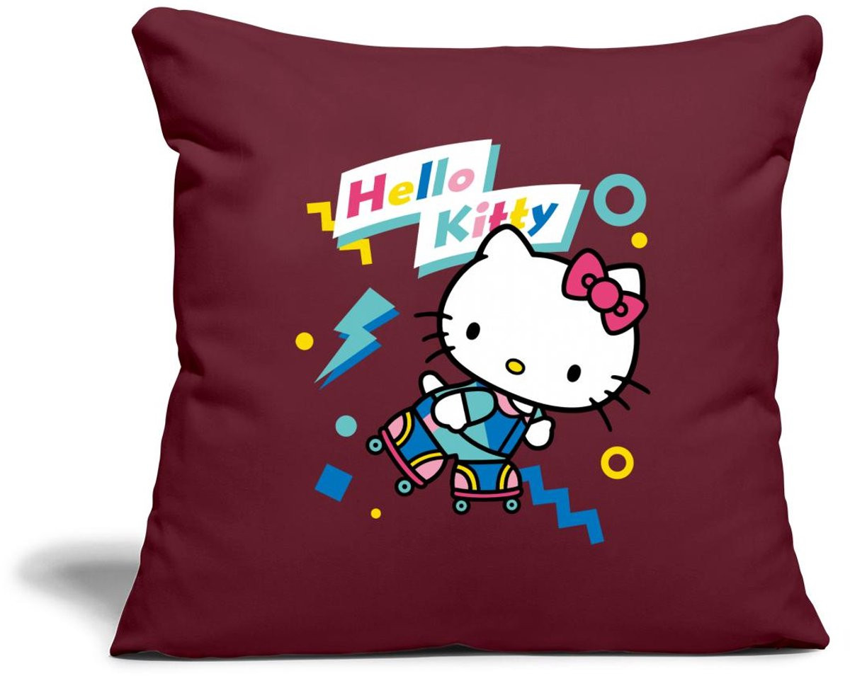 Hello Kitty Jaren 90 Stijlen Met Rolschaatsen Sierkussenhoes, 45 x 45 cm