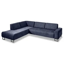 Segmüller Werkstätten Ecksofa Maxime01 Stoff Blau Navy