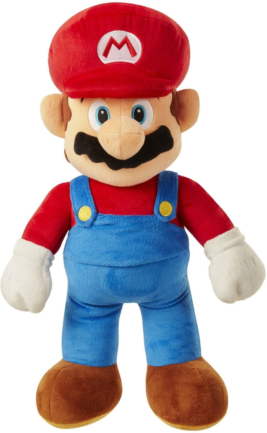 Jakks Pacific Nintendo Jumbo Basic Plush Mario - Generous Size, Soft and Safe, Non-Toxic Materials, for Kids