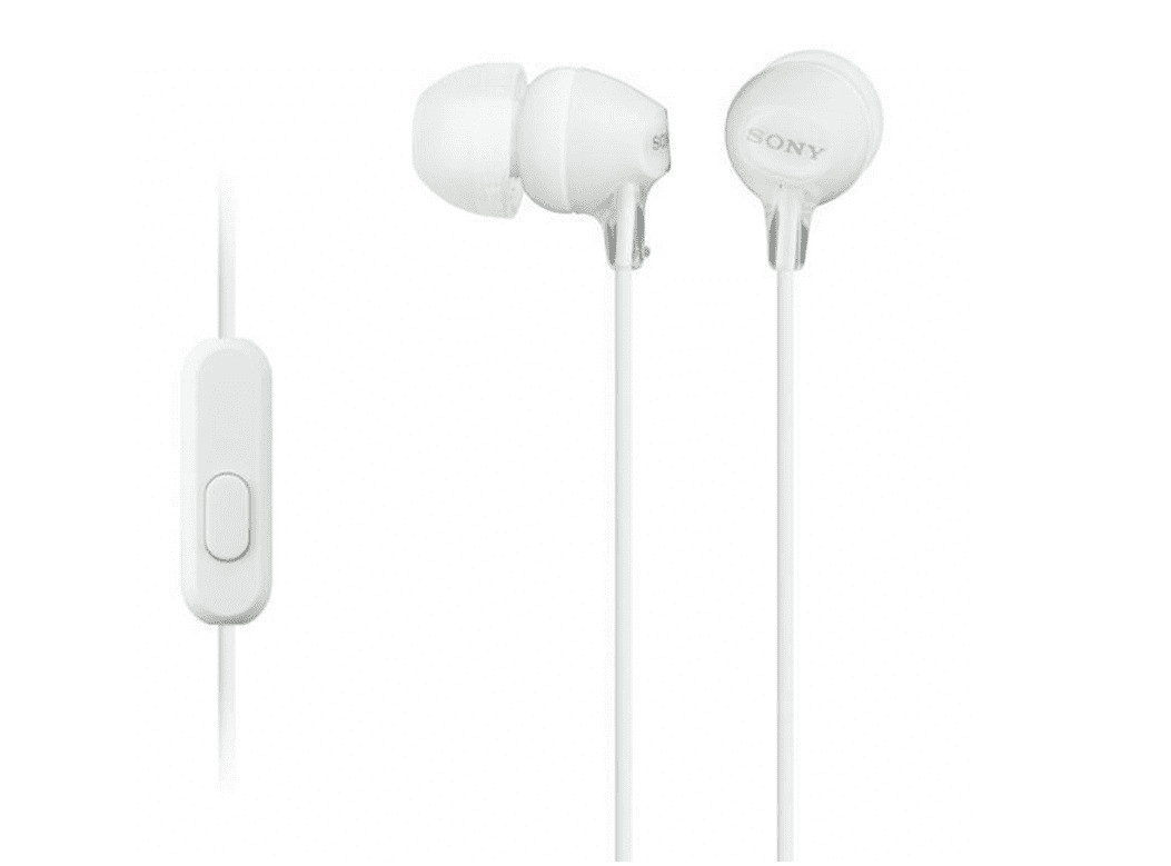 Sony MDR-EX15AP oordopjes met microfoon, wit
