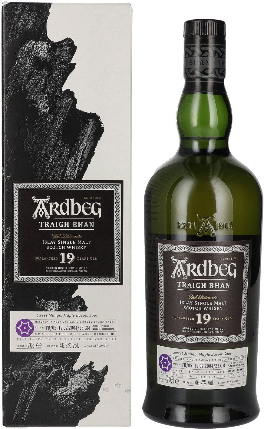 Ardbeg Whisky Ardbeg TRAIGH BHAN 19 Years Old Batch No. 5 46,2% Vol. 0,7l in Geschenkbox