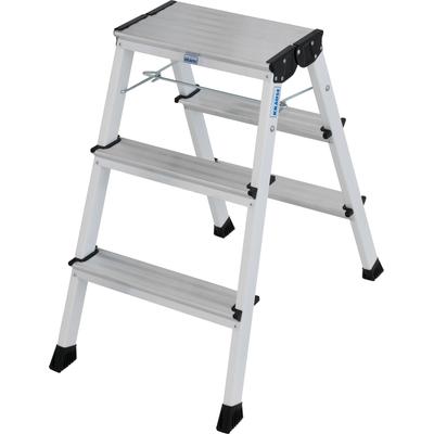 Klapptritt KRAUSE "MONTO Doppel-KlappTritt »Rolly«", aluminium, B:45cm H:20cm L:75cm, Aluminium, Leitern
