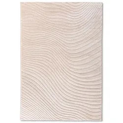 Design-Teppich Rippel 240 x 340 cm Mischgewebe Beige