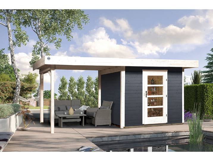 Weka Designhaus 172 B mit Anbau 5.3 × 3 m