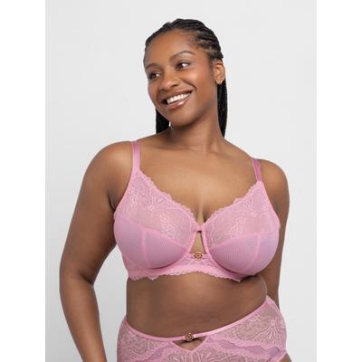 Bügel-BH DORINA "Cassandra", Damen, Gr. 75, Cup F, pink, Obermaterial: 64% Polyamid, 22% Polyester, 14% Elasthan, BHs Bügel-BH