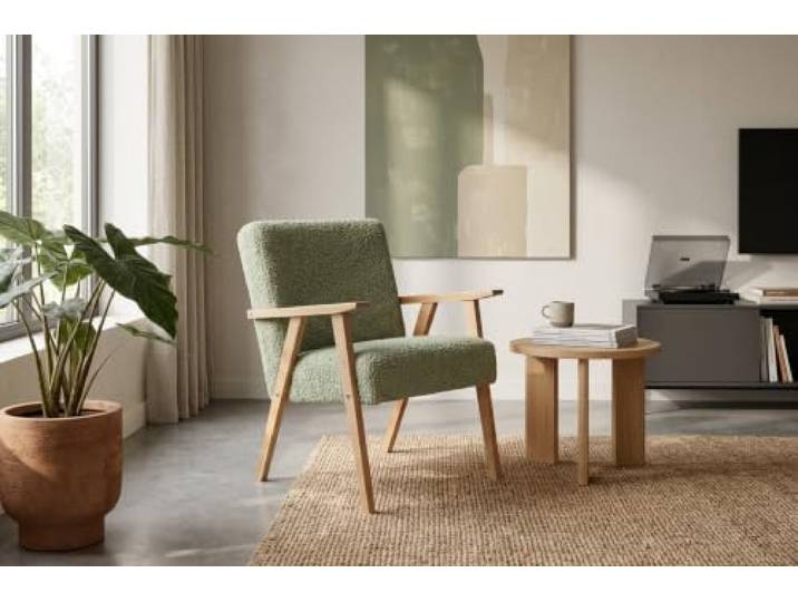Family Meble Sessel Soler Angel – Retro-Sessel im Vintage-Stil mit Stoff-Bezug – Mintgrün · 13