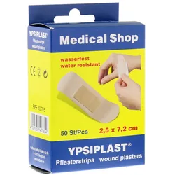 Holthaus Medical YPSIPLAST Pflasterstrips wasserfest (50 Strips) - 2,5 x 7,2 cm 50 St