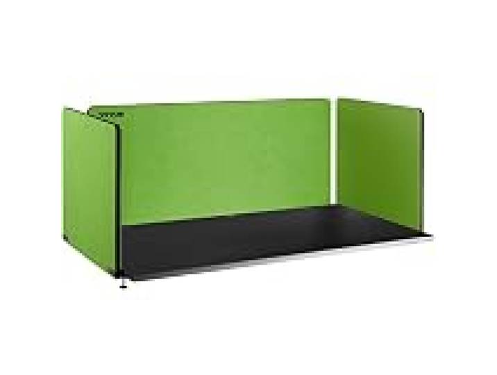 VEVOR Panneau de Séparation pour Bureau 3 Panneaux Verts Séparateur de Bureau Acoustique 152x61x61 cm Panneau Frontal Acoustique Épaisseur de Bureau 10-35 mm Écran de Séparation Espace Privé École
