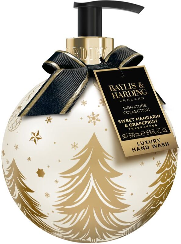 Baylis & Harding Sweet Mandarin & Grapefruit liquid hand soap in a Christmas style