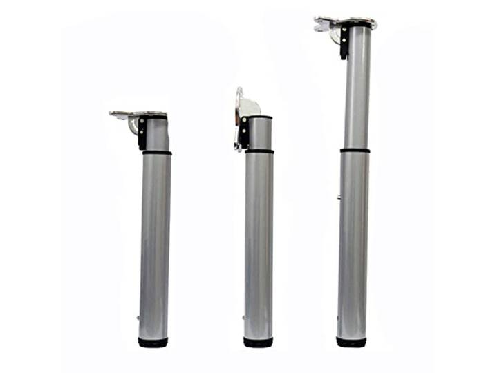 MNGHAYYR rutschfeste Nivellierfüße mit T-Muttern Metall-Frühstücksbar-Beinstützfüße, verstellbare, klappbare Teleskop-Tischbeine, 80–130 cm(90cm(35.4in))