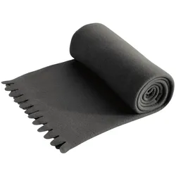 wometo WAVE Fleecedecke 120x160 cm – OEKO-TEX ca. 300g weiche Fleece Decke mit Wellenrand Anti-Pilling dunkelgrau