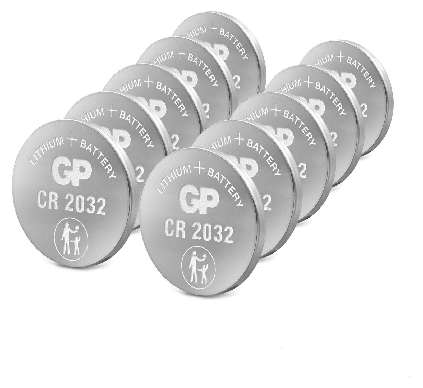 GP Batteries CR2032 lithium knoopcelbatterij 3V, 10 stuks