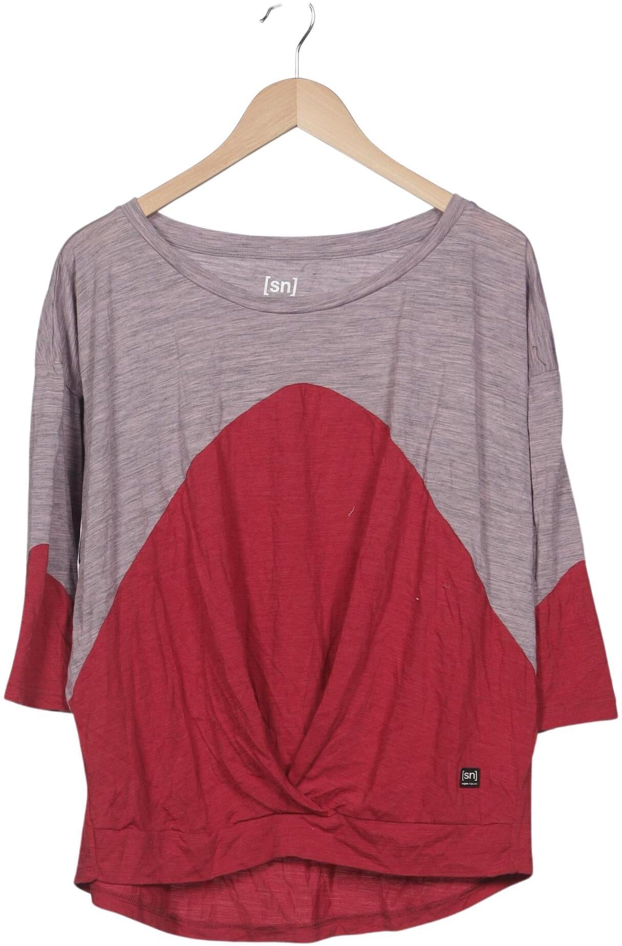 Super natural Damen Langarmshirt, Mehrfarbig, Gr. L, Schurwolle - Second Hand