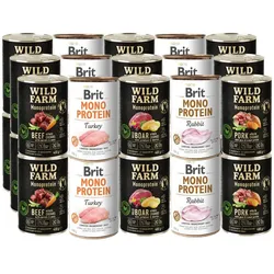 Wild Farm Monoprotein + BRIT MONO PROTEIN MIX 30x400g