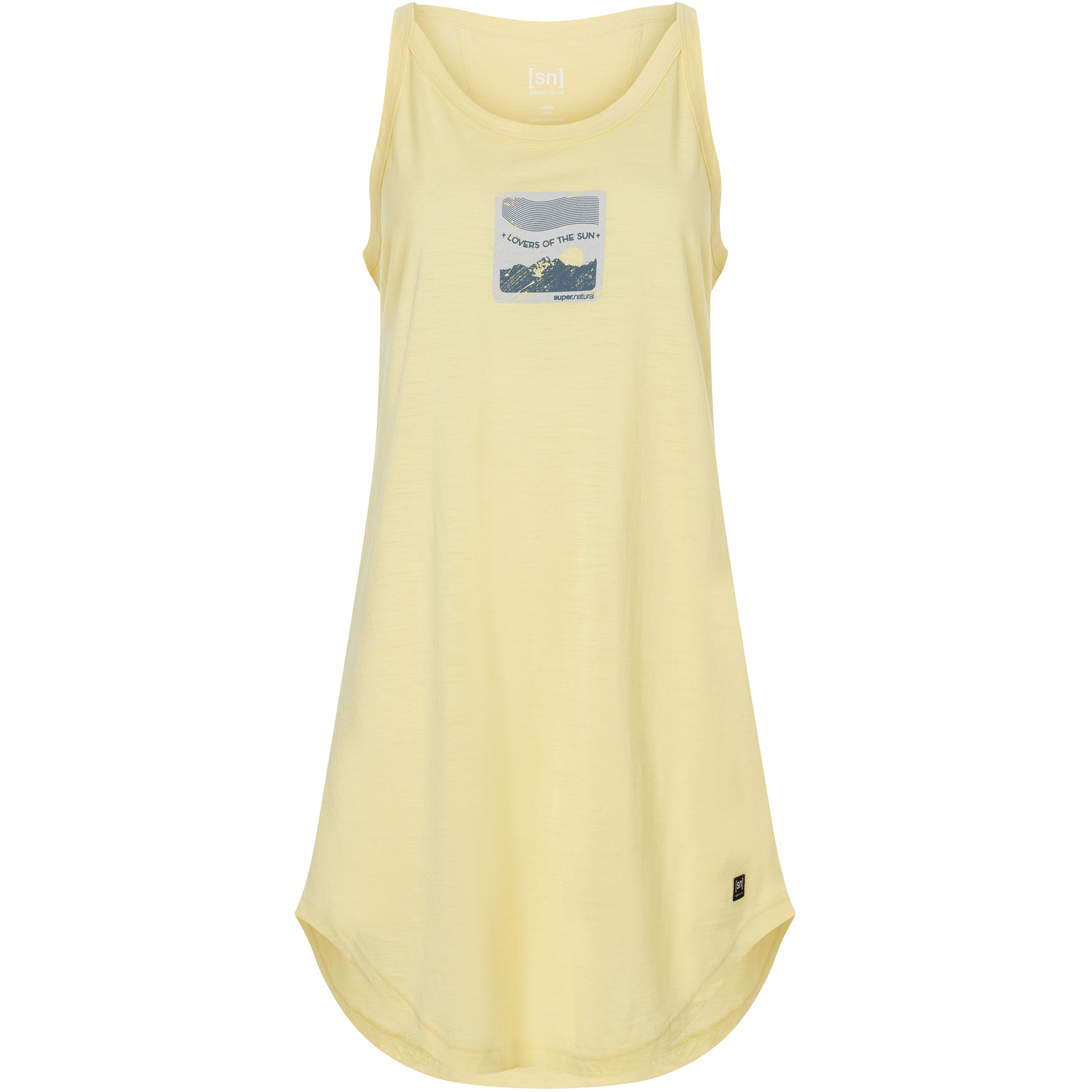 Super.Natural Relax Sun Lovers Kleid Damen Kleider gelb Größe S Lifestyle Hautfreundlich Merinowolle