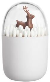 Friendly Fresh Finds Cute Cartoon Dustproof Plastic Toothpick Holder Decorative Cotton Swab & Toothpick Dispenser For Organized Spaces elk