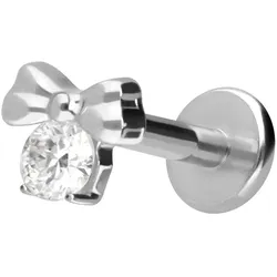 Titan Labret mit Innengewinde SCHLEIFE + KRISTALL