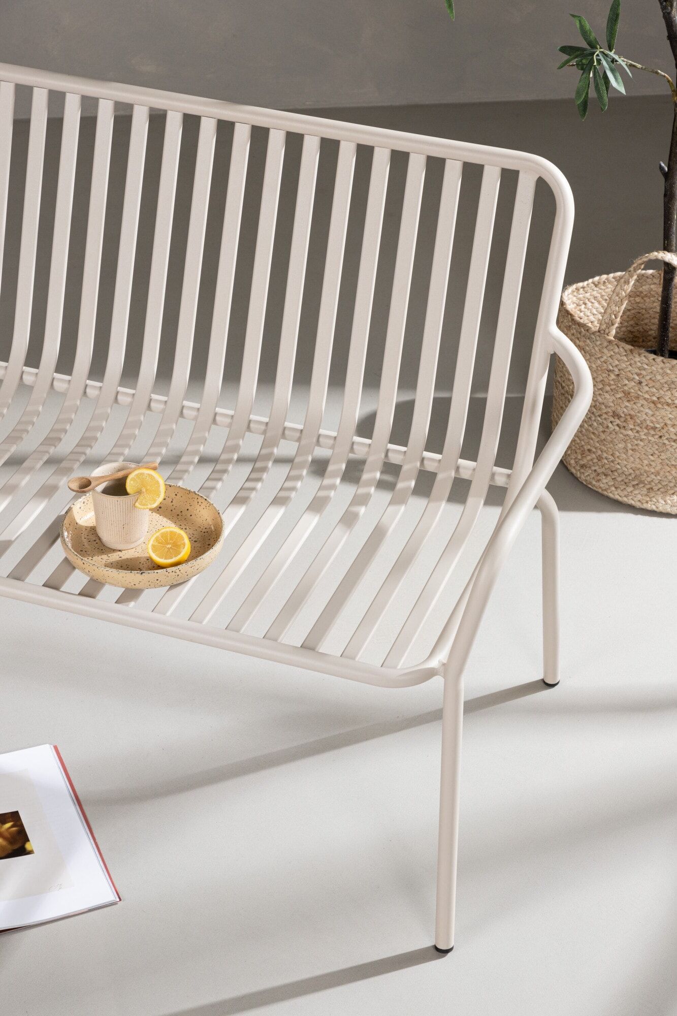 Gartenlounge-Bank VENTURE HOME "Peking, robustes Bankelement für hohen Sitzkomfort", beige (beige, beige), B:130cm H:85cm T:64cm, Aluminium, Sitzbänke, Gartenlounge-Bank, Sitzbank rund, Aluminiumgestell, leicht, komfortabel