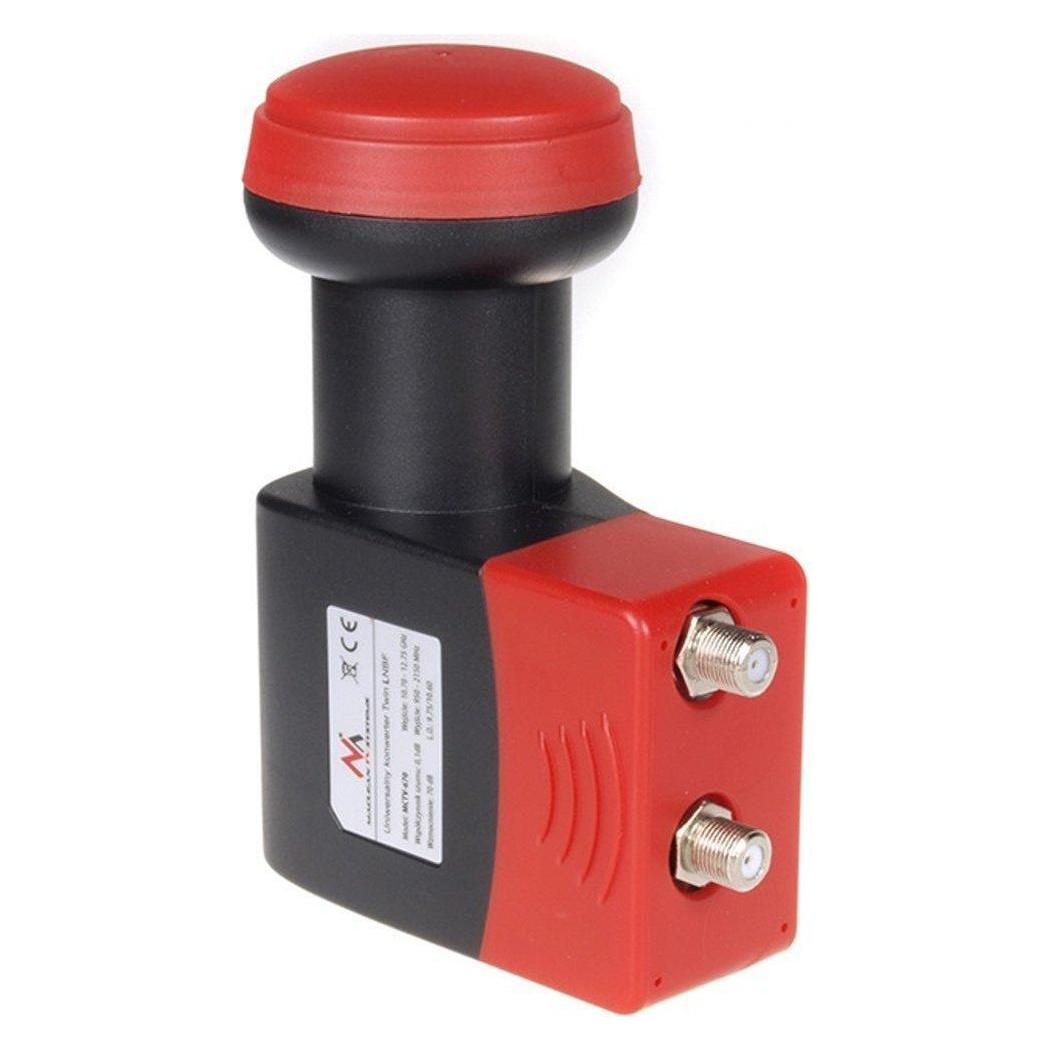 Maclean MCTV-670 MCTV-670 TWIN 2 Receiver LNB 0,1 dB Schalter High Gain (Twin LNB, Unysat) (MCTV-670)