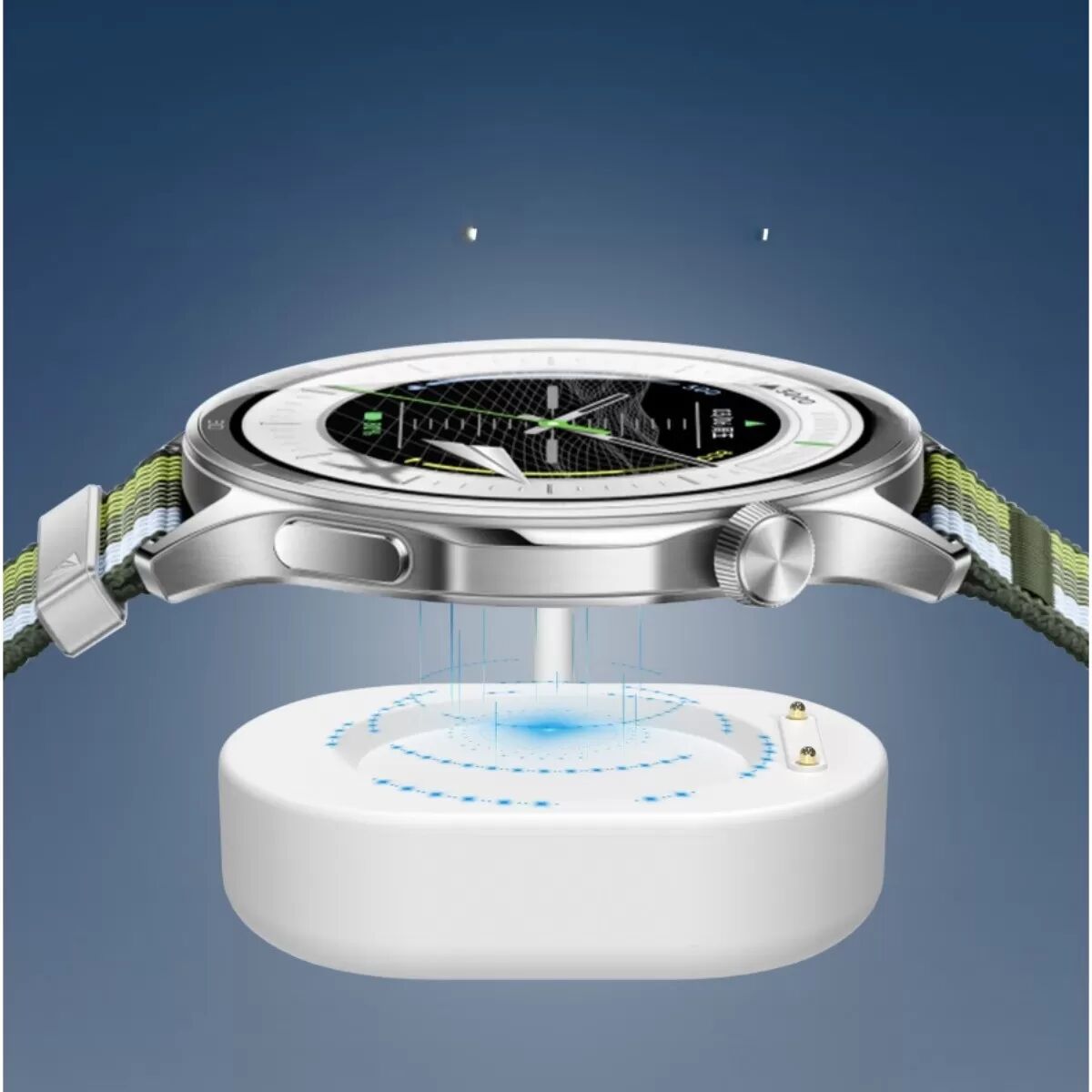 INF Magnetisches Ladekabel, kompatibel mit OPPO Watch S - USB-A, 100cm, Weiß, ABS+PET