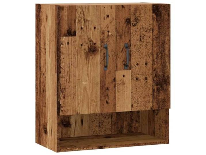 RJPLMFV Wandschrank aus Verbundholz, 60 x 31 x 70 cm, 2 Türen Holzwerkstoff, offenes Regal, Wandmontage, vielseitige Aufbewahrung, klares Design, glatte Oberfläche, widerstandsfähig