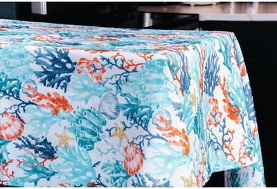 Coralee Indoor Outdoor 100 Polyester Tablecloth