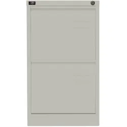 Hängeregistraturschrank LIGHT | einbahnig | 2 HR-Schubladen - 673 gänsegrau