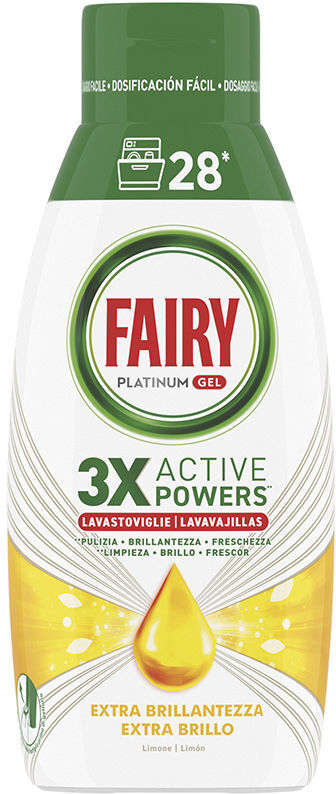 Gel machine Fairy Platinum citron 28 lavages