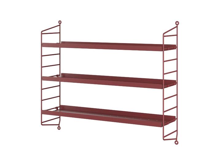 String Étagère String Pocket métal Oxtorg rouge