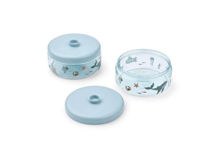 Liewood Bocaux alimentaires pour enfants Dominique 500 ml 2 pièces Sea creature-sandy