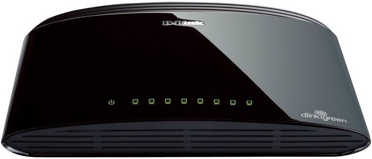 Switch de Red 8 Puertos Fast Ethernet No Administrado 100 Mbit/s (Negro) - D-LINK