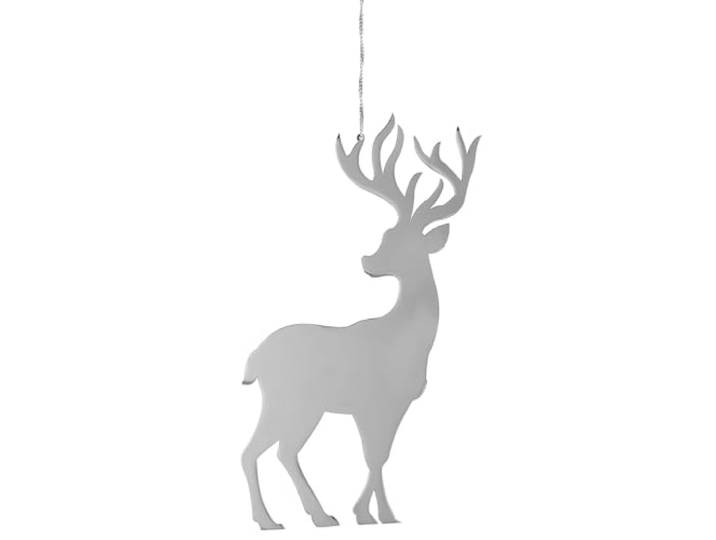 Fink Deko Rentier aus Edelstahl zum Aufhängen 30 cm Baumschmuck & Fensterdeko