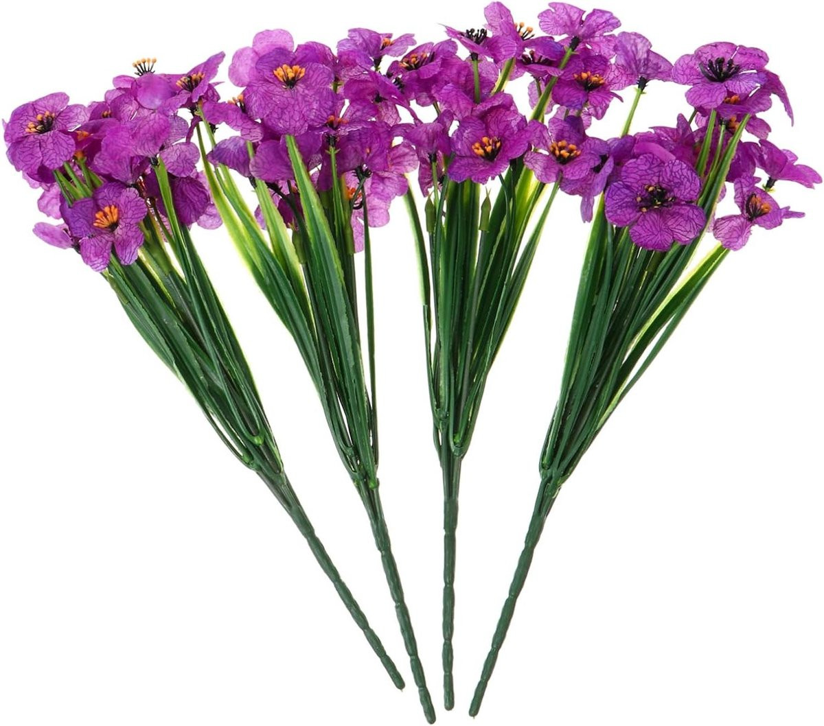 Kunstbloemen Set Viooltjes - Paars - 4 Stuks