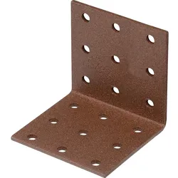 Lochplattenwinkel DURAVIS® 60 x 60 x 60 mm, Material: Stahl, sendzimirverzinkt, Oberfläche: rostbraun
