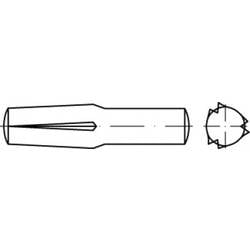 TOOLCRAFT TO-5437953 Steckkerbstift 10 mm Stahl 25 St.