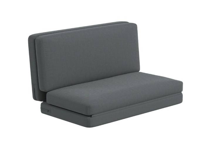 Lit Pliant Canapé-lit pliant 3 en 1 velours gris foncé - 240 kg - Convertible salon/chambre - Rembourré confortable