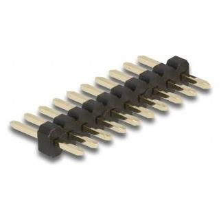Delock Stiftleiste 10 Pin, Rastermass 2,54 mm, 2-reihig, gerade, 5 Stück (66698)