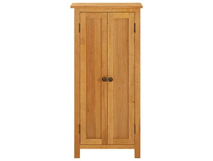 KTHLBRH Schrank Eiche massiv 50 x 22 x 110 cm 5 Regalböden, MDF, Furnier, inklusive Wandbefestigung, für Wohnzimmer