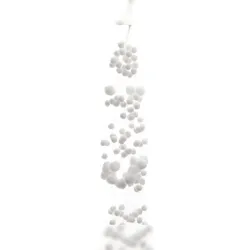Kaemingk Schneegirlande polyester Schneebälle L.78cm B.3cm H.3cm weiß