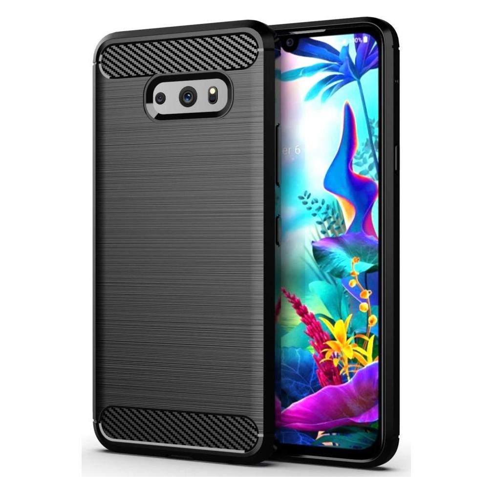 Screenguard LG G8X ThinQ Hülle Carbon Brushed Soft TPU (LG G8X ThinQ) (00025816)