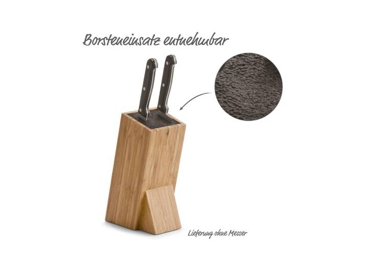 Messerblock ZELLER PRESENT 15,5 x 10,5 x 25,5 cm , braun, B:10,5cm H:25,5cm L:15,5cm, Messerblöcke, Messerblock