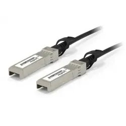 LevelOne DAC-0101 InfiniBand/Glasfaserkabel 1 m SFP+ Schwarz, Edelstahl