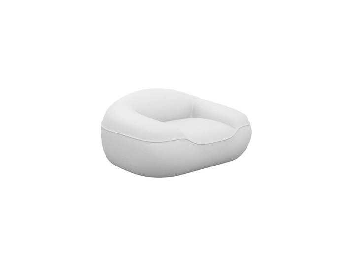 Design Echtleder Loungesessel „Novara“ Echtleder White BLOOMINGLOFT Collection