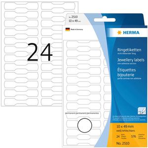 Herma Preisetiketten 2510, weiß, 49 x 10 mm, permanent klebend, Schmucketiketten, 600 Stück